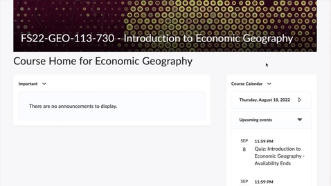 Thumbnail for GEO113: How to Access and Submit your Assignments