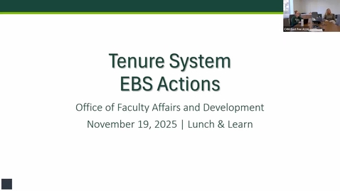 Thumbnail for November 2025 Lunch &amp; Learn | EBS &amp; Dossier Submission