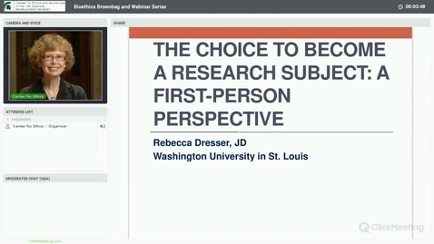 Thumbnail for The Choice to Become a Research Subject: A First-Person Perspective