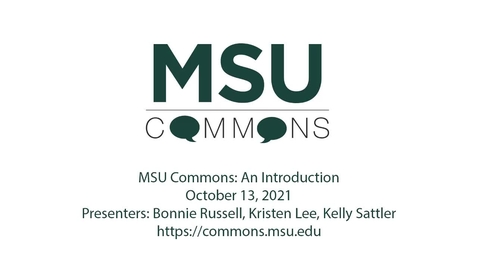 Thumbnail for MSU Commons - An Introduction