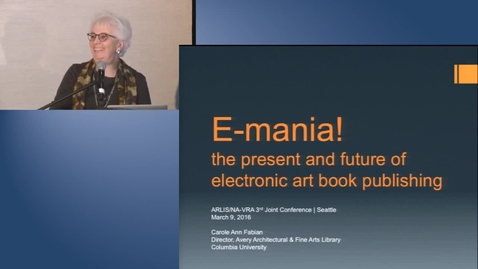 Thumbnail for E-mania! — the present and future of electronic art book publishing (Spanish version)
