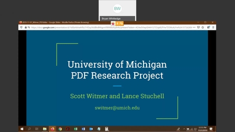 Thumbnail for UM PDF Research Project - Scott Witmer (University of Michigan)