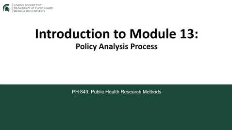 Thumbnail for PH843 Introduction to Module 13