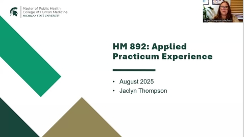 Thumbnail for Thompson, APE Practicum Presentation, Summer 2025