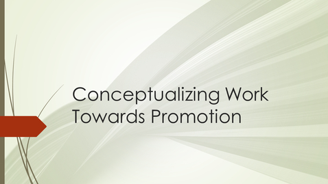 Thumbnail for 12/06/23 - Conceptual Basis for Promotion