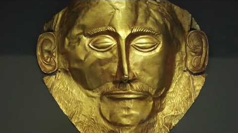 Thumbnail for Mask of Agamemnon, from shaft grave V, grave circle A, Mycenae, c.1550-1500 B.C.E.