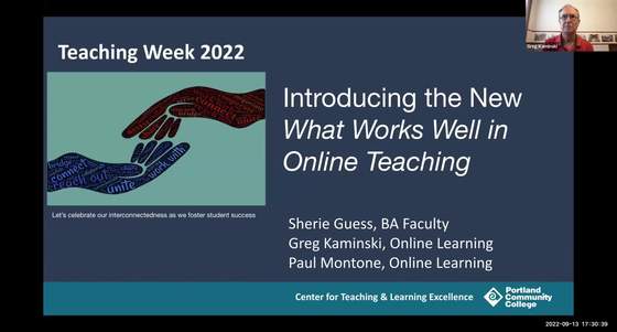 Teaching Week 2022: Works Well in Online Teaching