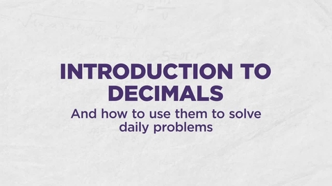 Thumbnail for Intro to Decimals