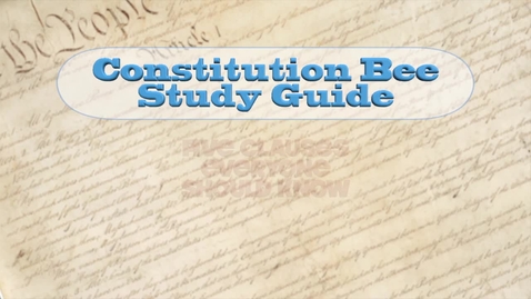 Thumbnail for Constitution Bee 1- intro RAW