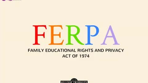 Thumbnail for Faculty FERPA Training