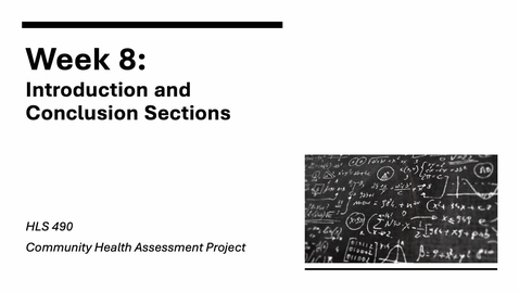 Thumbnail for Introduction &amp; Conclusion Sections