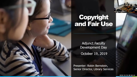 Thumbnail for Copyright &amp; Fair Use Session (ADJUNCT Faculty)