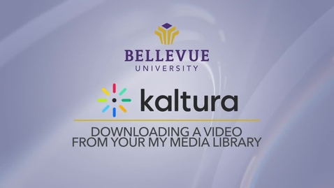 Thumbnail for Downloading a Video From Your My Media