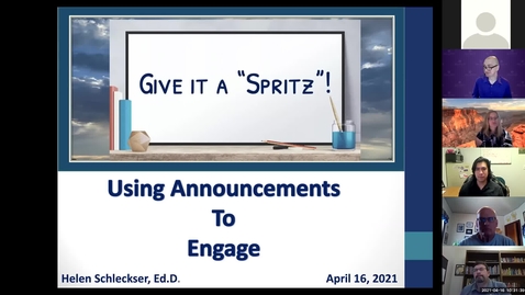 Thumbnail for Spring 2021 ORANGE: Give it a Spritz! Tips for Announcements