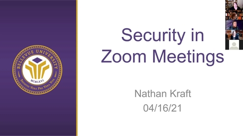 Thumbnail for Spring 2021 GREEN: Security Features Inside Zoom
