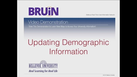Thumbnail for Updating Demographic Information