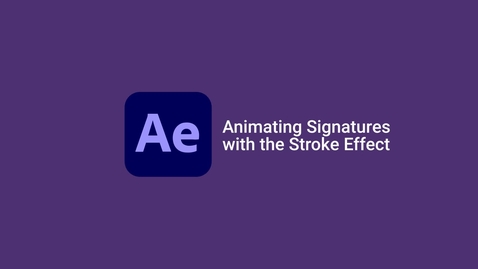 Thumbnail for Animating Signatures Tutorial