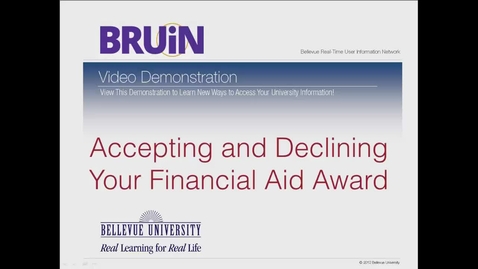 Thumbnail for Accepting and Declining Your Financial Aid Award
