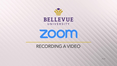 Thumbnail for Recording a Video Using Zoom