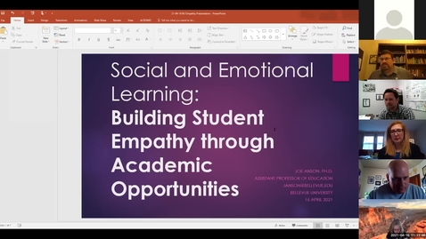 Thumbnail for entry Spring 2021 ORANGE: Social and Emotional Learning: Building Empathy