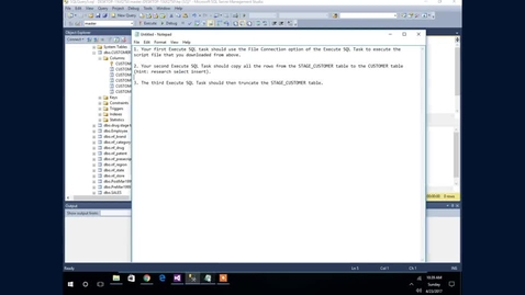 Thumbnail for CIS 616 -Step Two Load Customer table from Stage Customer