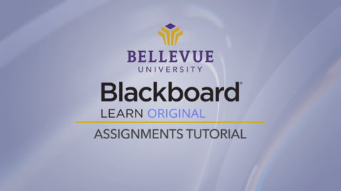Thumbnail for Submitting Assignments in Blackboard