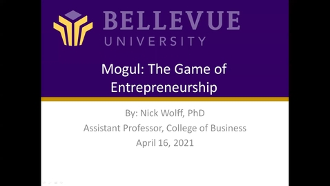 Thumbnail for entry Spring 2021 PURPLE: Mogul: The Game of Entrepreneurship