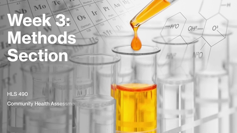 Thumbnail for Methods Section for Community Health Assessment