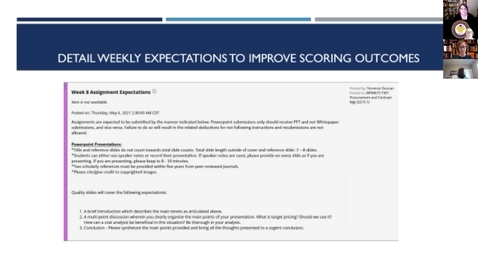 Thumbnail for entry Spring 2021 GREEN: Aligning Instructor Expectations with Course Design 