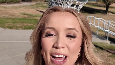 Thumbnail for Miss Nebraska visits Bellevue University (vertical video )