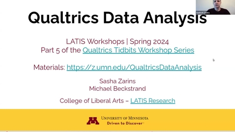 Thumbnail for Qualtrics Tidbits: Best Practices for Analyzing Data in Qualtrics