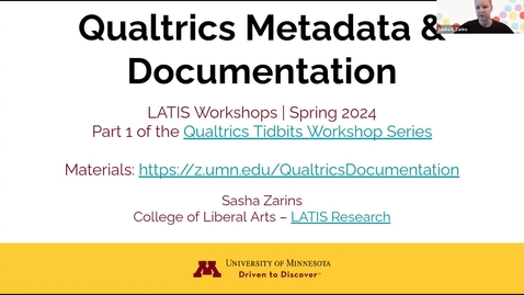 Thumbnail for Qualtrics Tidbits: Best Practices for Setting Up Survey Metadata