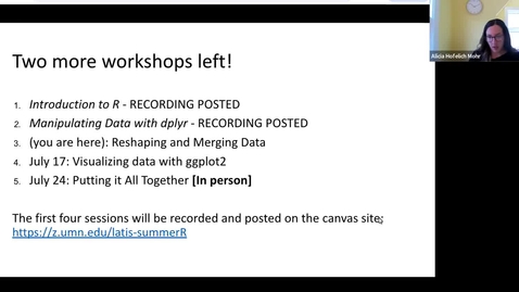 Thumbnail for Reshaping and Merging Data - Summer R Series