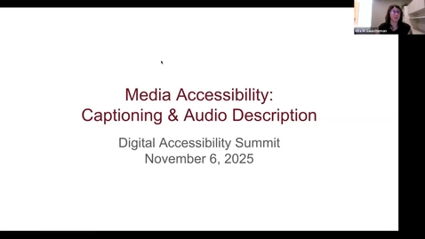Thumbnail for Media Accessibility: Captioning and Audio Description