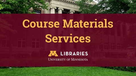Thumbnail for All about Library Course Materials pages in Canvas