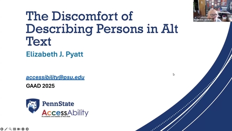 Thumbnail for GAAD 2025 - A2: The Discomfort of Describing Persons in Alt Text
