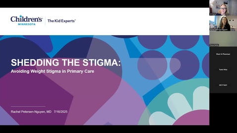 Thumbnail for Weight Inclusive Care, Part 2: Shedding the Stigma: Avoiding Weight Stigma in Primary Care (July 16th, 2025)