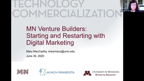 Thumbnail for entry MN Venture Builders: Starting &amp; Restarting Digital Marketing