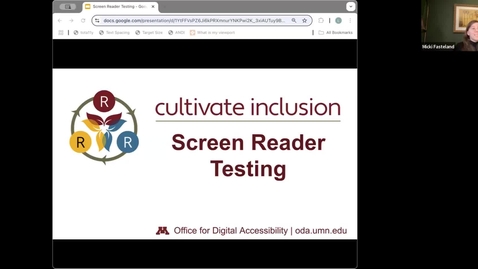 Thumbnail for Screen Reader Testing