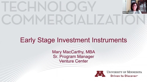 Thumbnail for entry Early Stage Investment Instruments