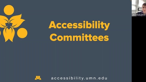 Thumbnail for entry Accessibility Committees