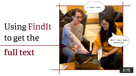 Thumbnail for Using FindIt to get the full text