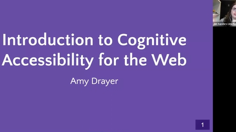Thumbnail for entry Intro to Cognitive Accessibility