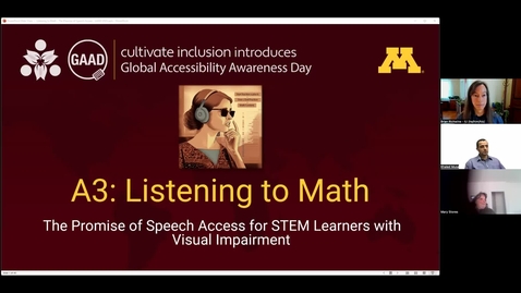 Thumbnail for GAAD 2023 - A3: Math accessibility - Brian Richwine and Mary Stores