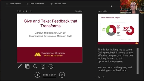 Thumbnail for Giving &amp; Receiving Feedback (Hildebrandt) 20251016