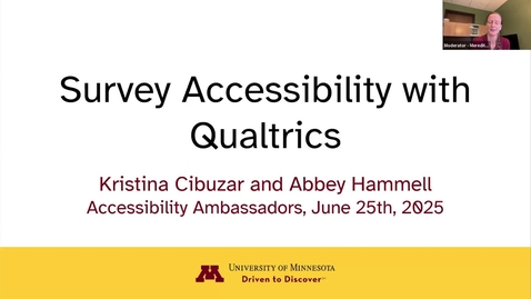 Thumbnail for Survey Accessibility with Qualtrics