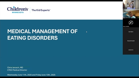 Thumbnail for Medical Management of Eating Disorders 2