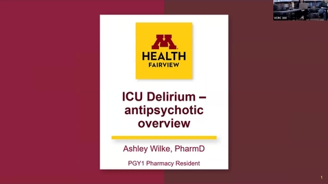 Thumbnail for ICU Delirium - antipsychotic overview (Wilke) 20250529