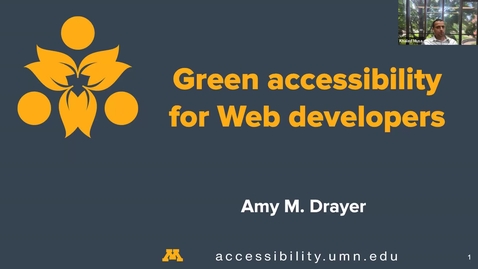 Thumbnail for Green accessibility for web developers