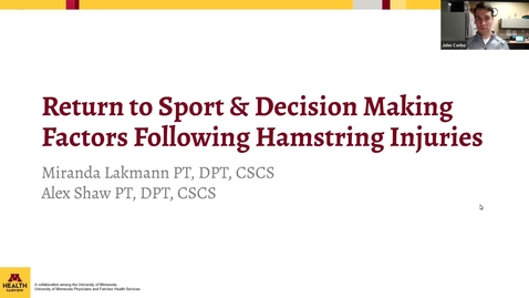 Thumbnail for 01/22/25 | Athletic Medicine Conference